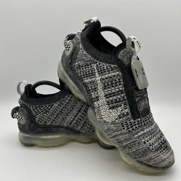 Nike Air Vapormax 2020 Flyknit Shoes Mens Sz 9.5‎ Oreo CT1823-001 Lock Release